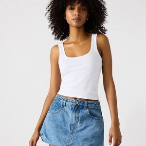 Steve Madden SIMONA Blue Denim Mini Skirt